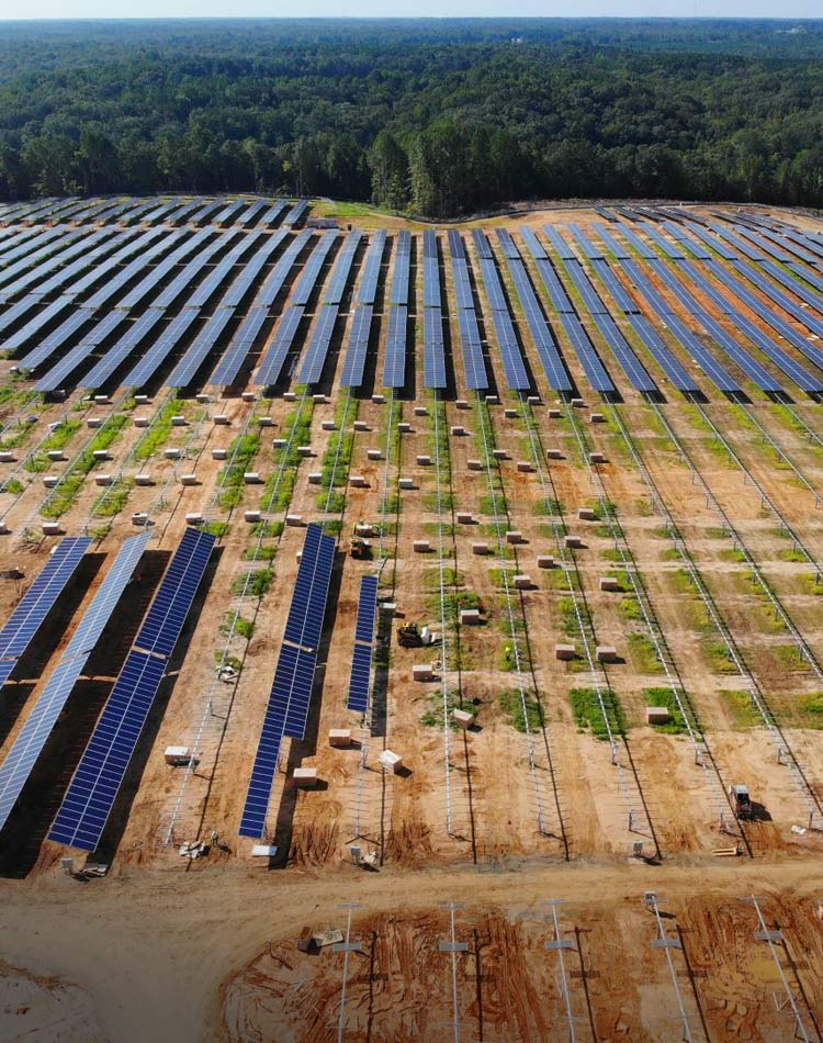 Solar Farm in Construction Phase